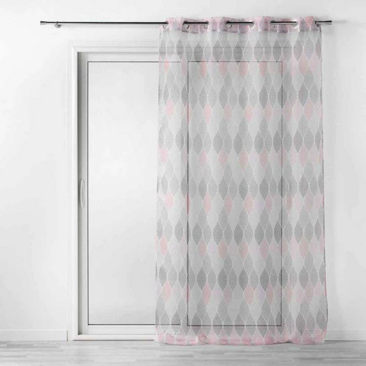 Paris Prix Rideau Voilage à Œillets Winter Green 140x240cm Rose 3 Paris Prix Rideau Voilage à Œillets Winter Green 140x240cm Rose