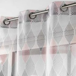 Paris Prix Rideau Voilage à Œillets Winter Green 140x240cm Rose 8 Paris Prix Rideau Voilage à Œillets Winter Green 140x240cm Rose -Auchan Boutique B2CD 2829