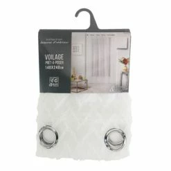 Paris Prix Rideau Voilage à Œillets Roxia 140x240cm Blanc -Auchan Boutique B2CD 2835