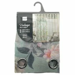 Paris Prix Rideau Voilage Imprimé Alissia 140x240cm Menthe -Auchan Boutique B2CD 2840