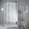 Paris Prix Rideau Voilage à Œillets Clochettes 140x240cm Blanc & Argent -Auchan Boutique B2CD 2843