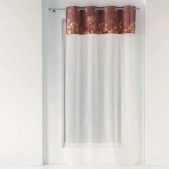 Paris Prix Rideau Voilage à Œillets Milarose 140x240cm Rose