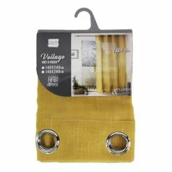 Paris Prix Rideau Voilage à Œillets Zazy 140x240cm Jaune -Auchan Boutique B2CD 2856