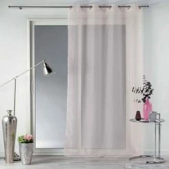 Paris Prix Rideau Voilage à Œillets Orion 140x240cm Rose -Auchan Boutique B2CD 2875