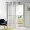 Paris Prix Rideau Voilage Maille Cadria 140x240cm Blanc