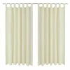 VIDAXL 2 Pcs Rideau A Passant Micro Satin Creme 140 X 245 Cm -Auchan Boutique B2CD 2880
