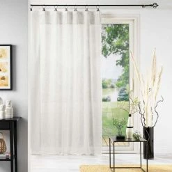 Paris Prix Rideau Voilage à Anneaux Linka 140x240cm Blanc 7 Paris Prix Rideau Voilage à Anneaux Linka 140x240cm Blanc -Auchan Boutique B2CD 2891