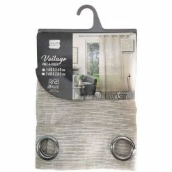 Paris Prix Rideau Voilage à Œillets Zebra 140x240cm Lin -Auchan Boutique B2CD 2901