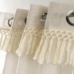 Paris Prix Rideau Voilage à Œillets Zagora 140x240cm Naturel -Auchan Boutique B2CD 2905