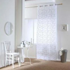 Paris Prix Rideau Voilage à Œillets Mineria 140x240cm Gris