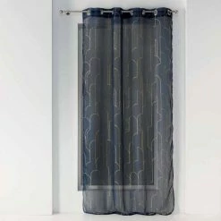 Paris Prix Rideau Voilage Ă Ĺ’illets Domea 140x240cm Bleu