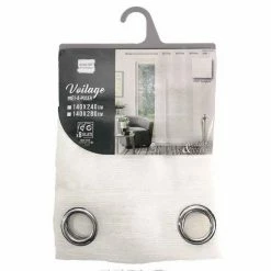 Paris Prix Rideau Voilage à Œillets Zebra 140x240cm Blanc -Auchan Boutique B2CD 2936
