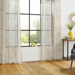 ATMOSPHERA Voilage Dévo à Imprimé Feuille - 140 X 240 Cm - Lin 7 ATMOSPHERA Voilage Dévo à Imprimé Feuille - 140 X 240 Cm - Lin -Auchan Boutique B2CD 2939