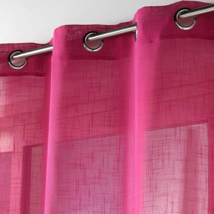 Paris Prix Rideau Voilage à Œillets Zazy 140x240cm Fuchsia 4 Paris Prix Rideau Voilage à Œillets Zazy 140x240cm Fuchsia – Image 2