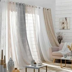 Paris Prix Rideau Voilage à Œillets Zola 140x240cm Blanc 12 Paris Prix Rideau Voilage à Œillets Zola 140x240cm Blanc -Auchan Boutique B2CD 2963