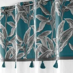 Paris Prix Rideau à Œillets Isibelle 140x240cm Bleu -Auchan Boutique B2CD 297