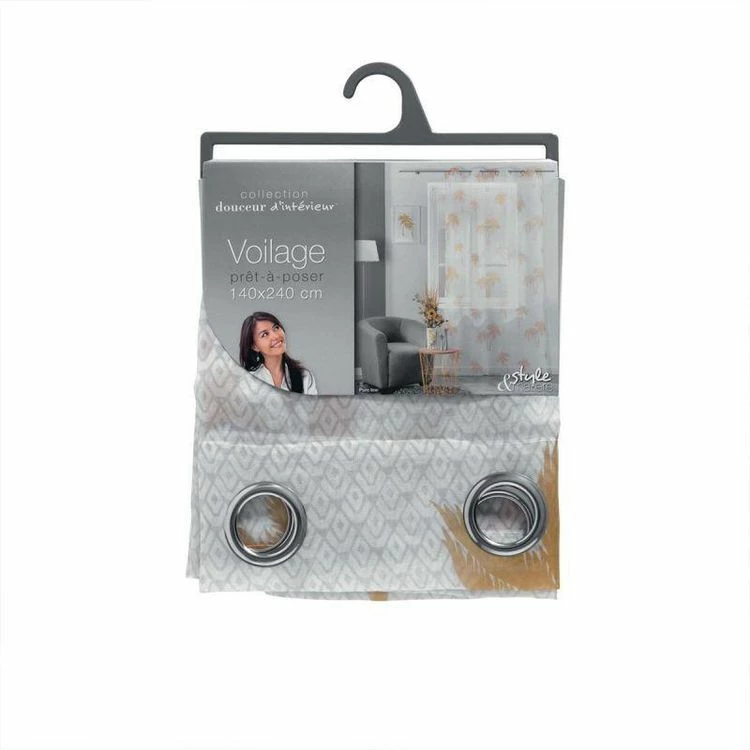 Paris Prix Rideau Voilage à Œillets Pure Line 140x240cm Blanc 4 Paris Prix Rideau Voilage à Œillets Pure Line 140x240cm Blanc – Image 2