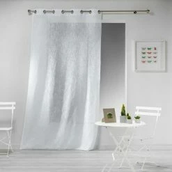 Paris Prix Rideau Voilage Haltona 140x280cm Blanc