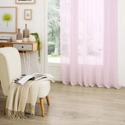 ATMOSPHERA Voilage Etamine - 140 X 240 - Rose