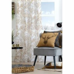Lovely Casa Voilage à œillets 135x260 Cm Goldy Or -Auchan Boutique B2CD 3005
