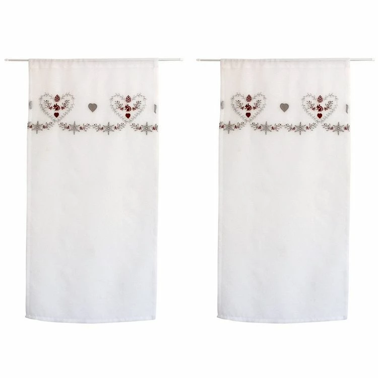 No Name Paire Vitrages 60x90 Karellis Blanc 4 No Name Paire Vitrages 60x90 Karellis Blanc – Image 2