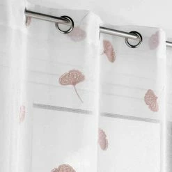 Paris Prix Rideau Voilage à Œillets Ariella 140x240cm Blanc & Rose 8 Paris Prix Rideau Voilage à Œillets Ariella 140x240cm Blanc & Rose -Auchan Boutique B2CD 3011