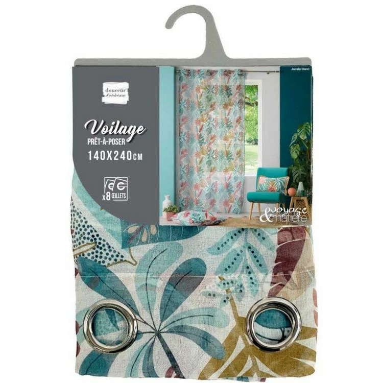 Paris Prix Rideau Voilage à Œillets Jacala 140x240cm Blanc 6 Paris Prix Rideau Voilage à Œillets Jacala 140x240cm Blanc – Image 4