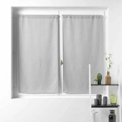 Paris Prix Paire De Voilages Soane 60x120cm Gris 8 Paris Prix Paire De Voilages Soane 60x120cm Gris -Auchan Boutique B2CD 3046