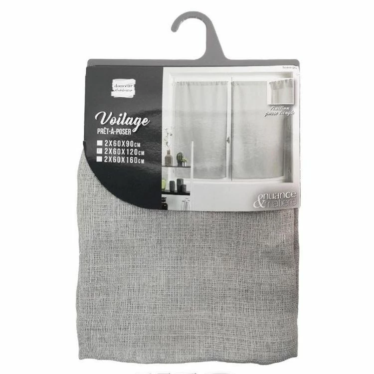Paris Prix Paire De Voilages Soane 60x120cm Gris 6 Paris Prix Paire De Voilages Soane 60x120cm Gris – Image 4