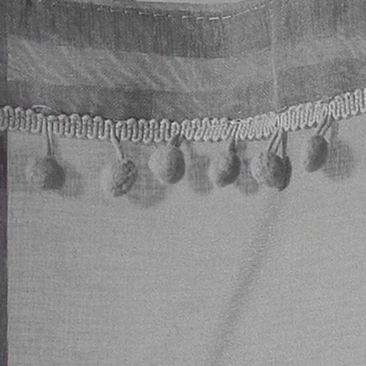 Paris Prix Paire De Voilages à Pompons Poupette 60x160cm Gris 4 Paris Prix Paire De Voilages à Pompons Poupette 60x160cm Gris – Image 2