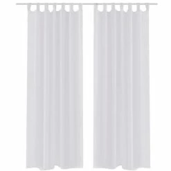 VIDAXL Rideau Fin Blanc 140x225 Cm 2 Pcs