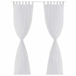 VIDAXL Rideau Fin Blanc 140x225 Cm 2 Pcs -Auchan Boutique B2CD 3057