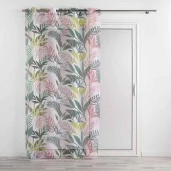 Paris Prix Rideau Voilage Ă Ĺ’illets Assana 140x240cm Rose