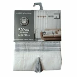 Paris Prix Rideau à Œillets Amaya 140x240cm Gris -Auchan Boutique B2CD 306