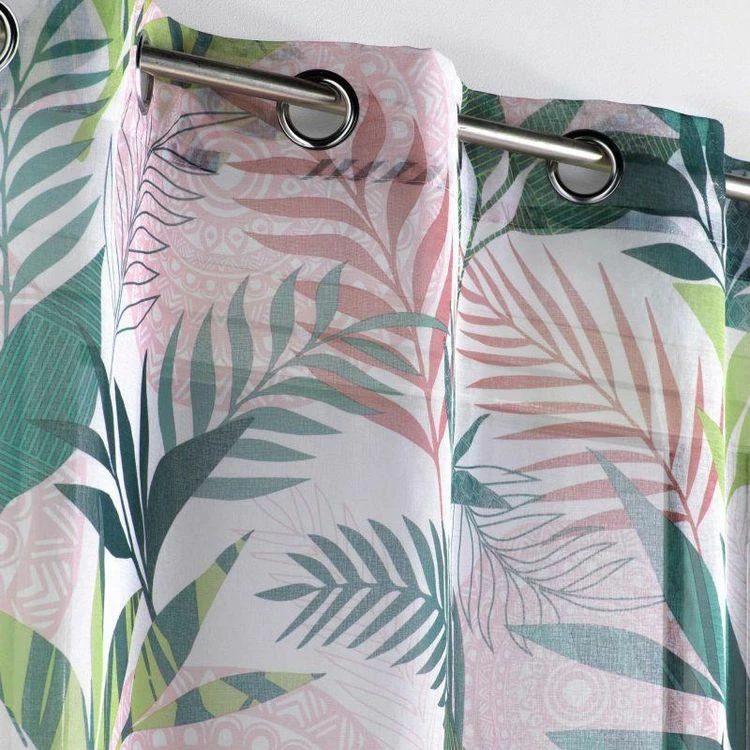 Paris Prix Rideau Voilage à Œillets Assana 140x240cm Rose 4 Paris Prix Rideau Voilage à Œillets Assana 140x240cm Rose – Image 2