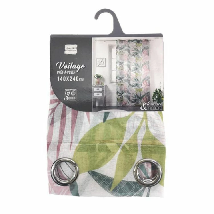 Paris Prix Rideau Voilage à Œillets Assana 140x240cm Rose 5 Paris Prix Rideau Voilage à Œillets Assana 140x240cm Rose – Image 3