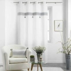 Paris Prix Rideau à Œillets Amaya 140x240cm Gris -Auchan Boutique B2CD 308