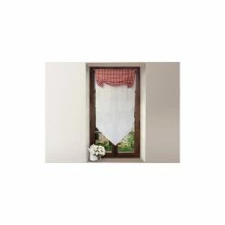 Soleil D'ocre Brise-bise En Coton 60x120 Cm VICHY Rouge