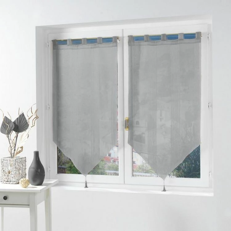 Paris Prix Paire De Voilages Salina 60x160cm Gris 3 Paris Prix Paire De Voilages Salina 60x160cm Gris