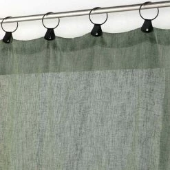 Paris Prix Rideau Voilage à Anneaux Linka 140x280cm Kaki -Auchan Boutique B2CD 3105