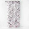 Paris Prix Rideau Voilage à Œillets Velvet Flower 140x280cm Blanc -Auchan Boutique B2CD 3111