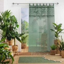 Paris Prix Rideau Voilage à Passants Milagreen 140x240cm Vert 10 Paris Prix Rideau Voilage à Passants Milagreen 140x240cm Vert -Auchan Boutique B2CD 3137