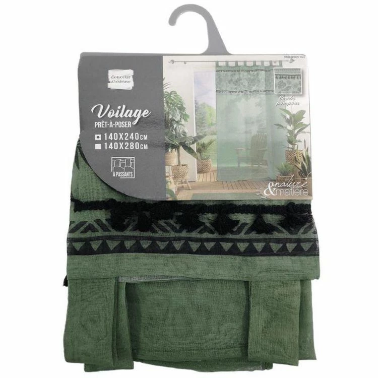 Paris Prix Rideau Voilage à Passants Milagreen 140x240cm Vert 7 Paris Prix Rideau Voilage à Passants Milagreen 140x240cm Vert – Image 5