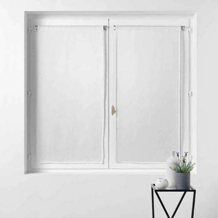 Paris Prix Paire De Voilages Sandra 60x120cm Blanc 5 Paris Prix Paire De Voilages Sandra 60x120cm Blanc – Image 3