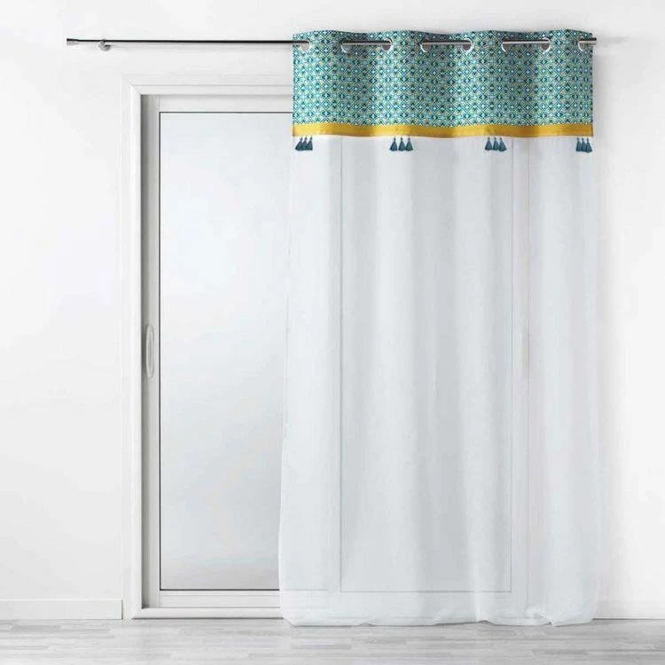 Paris Prix Rideau Voilage à Œillets Callao 140x240cm Bleu 3 Paris Prix Rideau Voilage à Œillets Callao 140x240cm Bleu