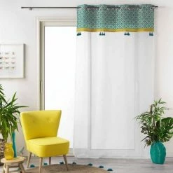 Paris Prix Rideau Voilage à Œillets Callao 140x240cm Bleu 11 Paris Prix Rideau Voilage à Œillets Callao 140x240cm Bleu -Auchan Boutique B2CD 3161