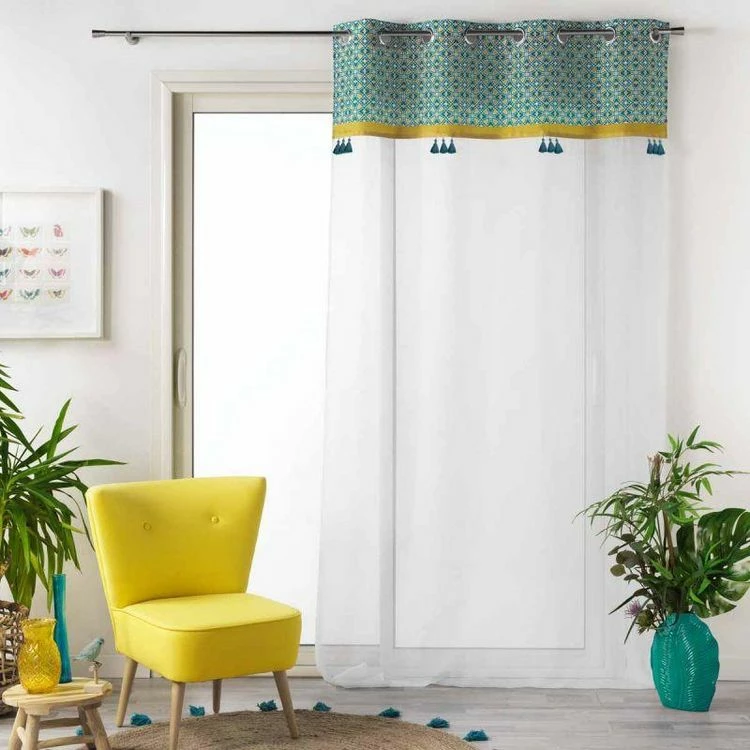 Paris Prix Rideau Voilage à Œillets Callao 140x240cm Bleu 7 Paris Prix Rideau Voilage à Œillets Callao 140x240cm Bleu – Image 5