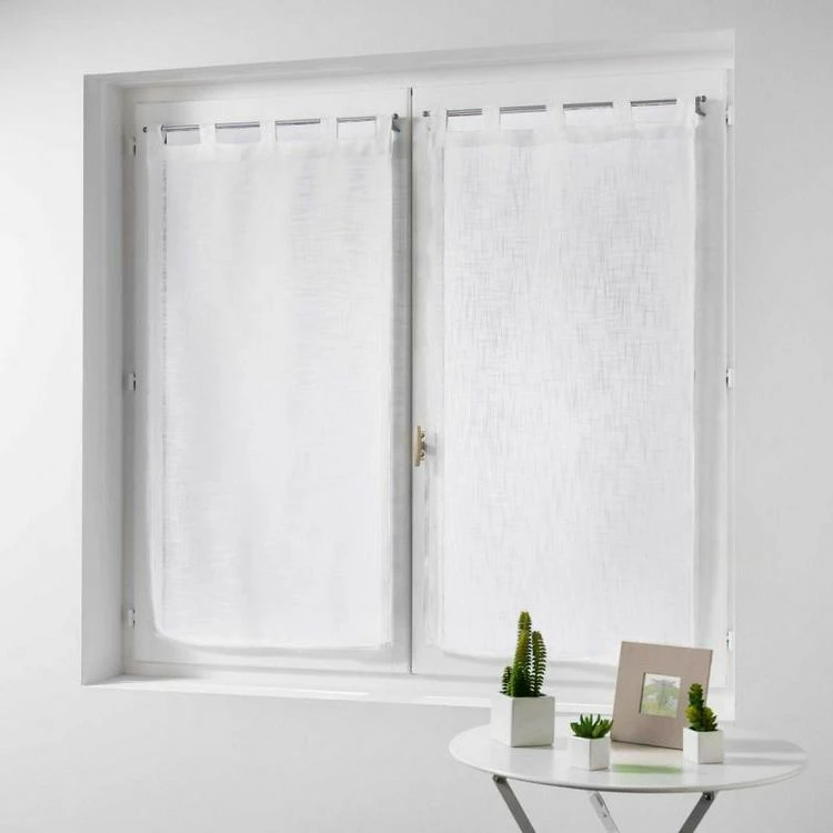 Paris Prix Paire De Voilages Haltona 60x160cm Blanc 3 Paris Prix Paire De Voilages Haltona 60x160cm Blanc
