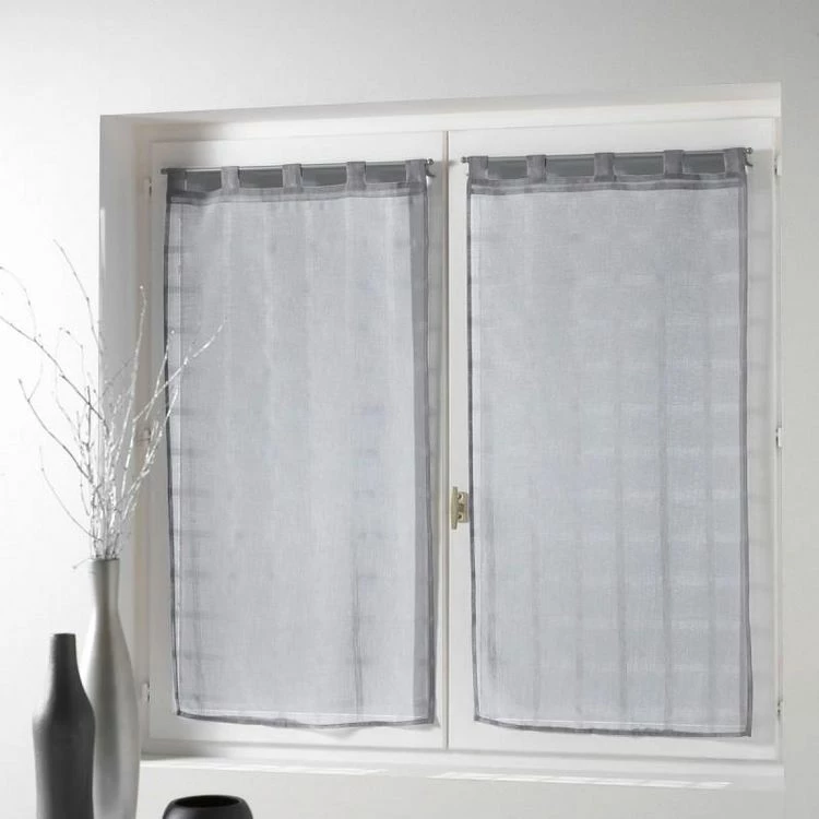 Paris Prix Paire De Voilages Candide 60x160cm Gris 3 Paris Prix Paire De Voilages Candide 60x160cm Gris