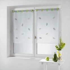 Paris Prix Paire De Voilages Brodés Anya 60x160cm Vert